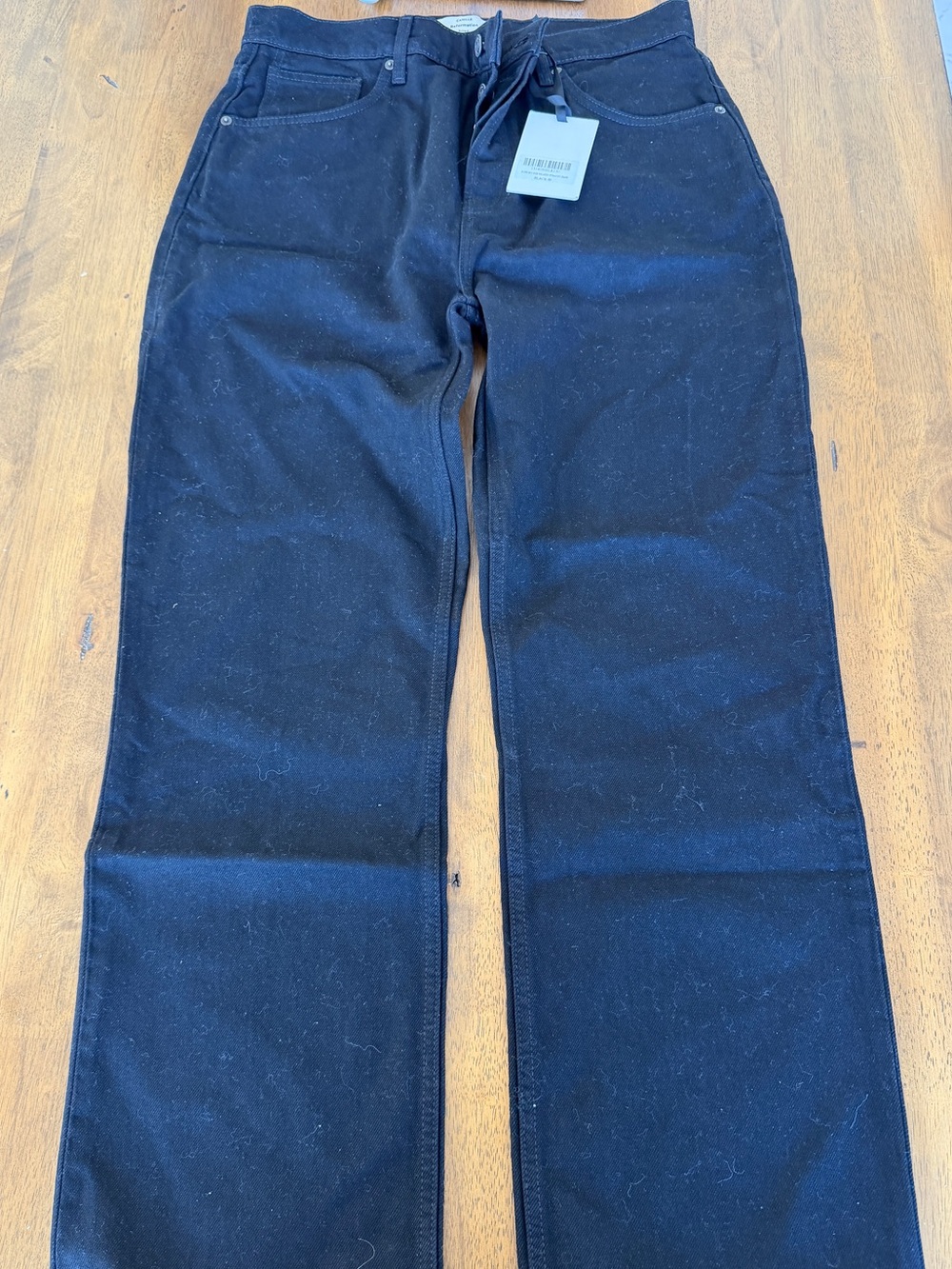 Reformation Black High-Rise Relaxed Jeans
